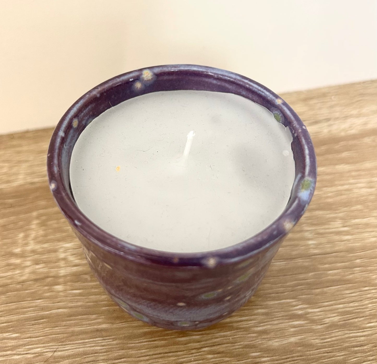 Hand thrown scented candle pot