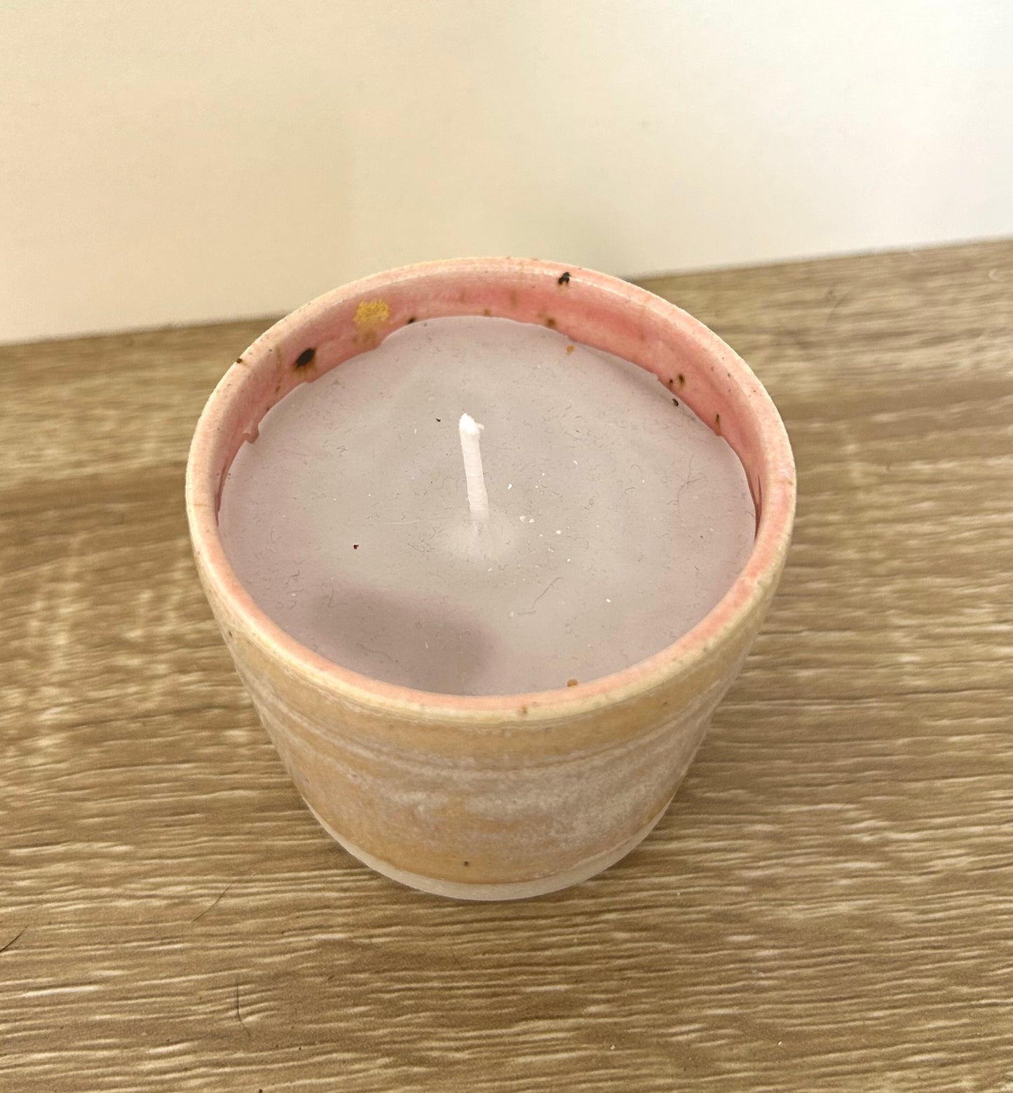 Hand thrown scented candle pot