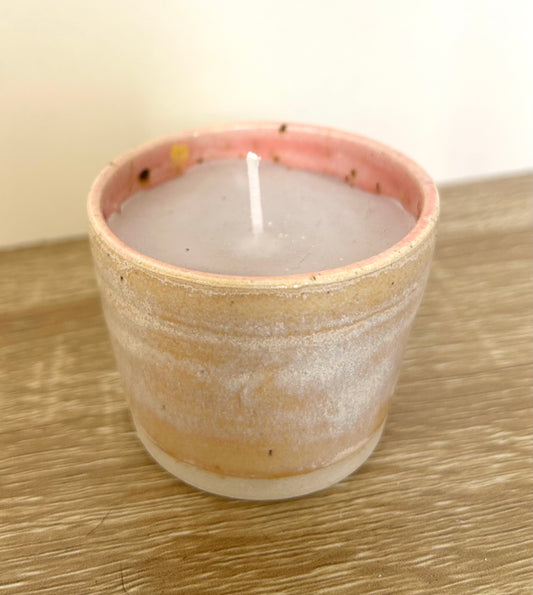 Hand thrown scented candle pot
