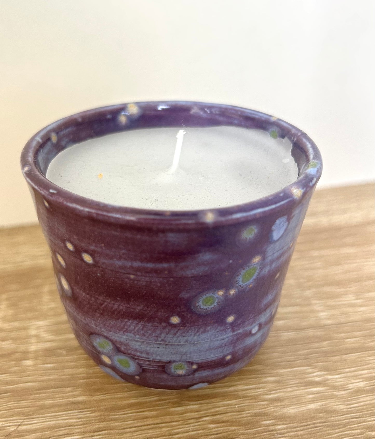 Hand thrown scented candle pot