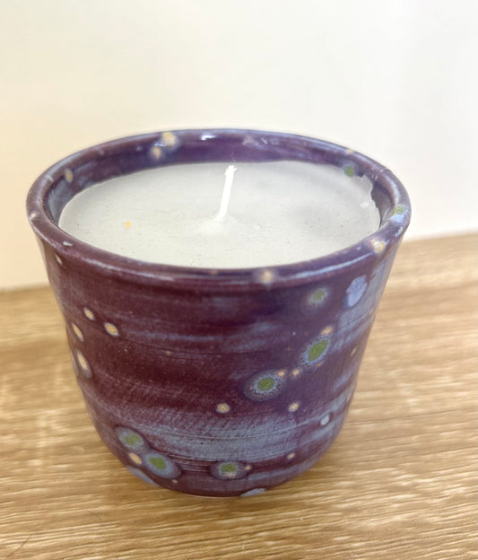 Hand thrown scented candle pot