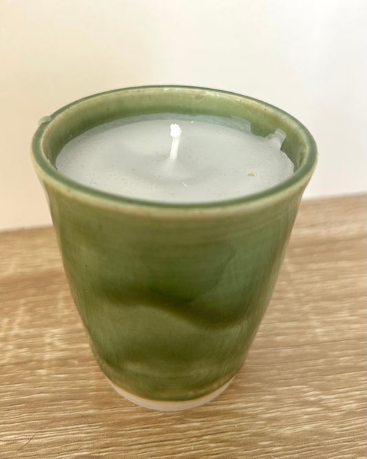 Hand thrown scented candle pot