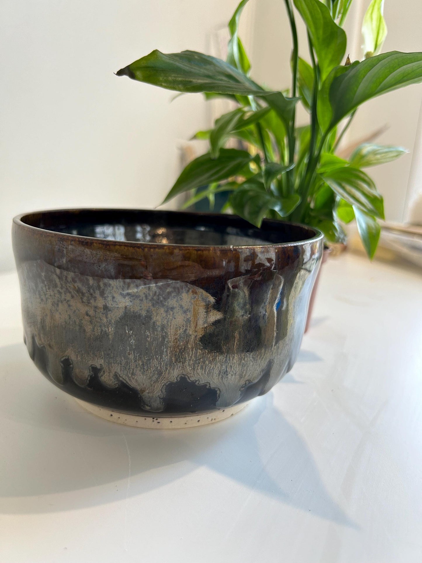 Hand thrown decorative bowl or planter