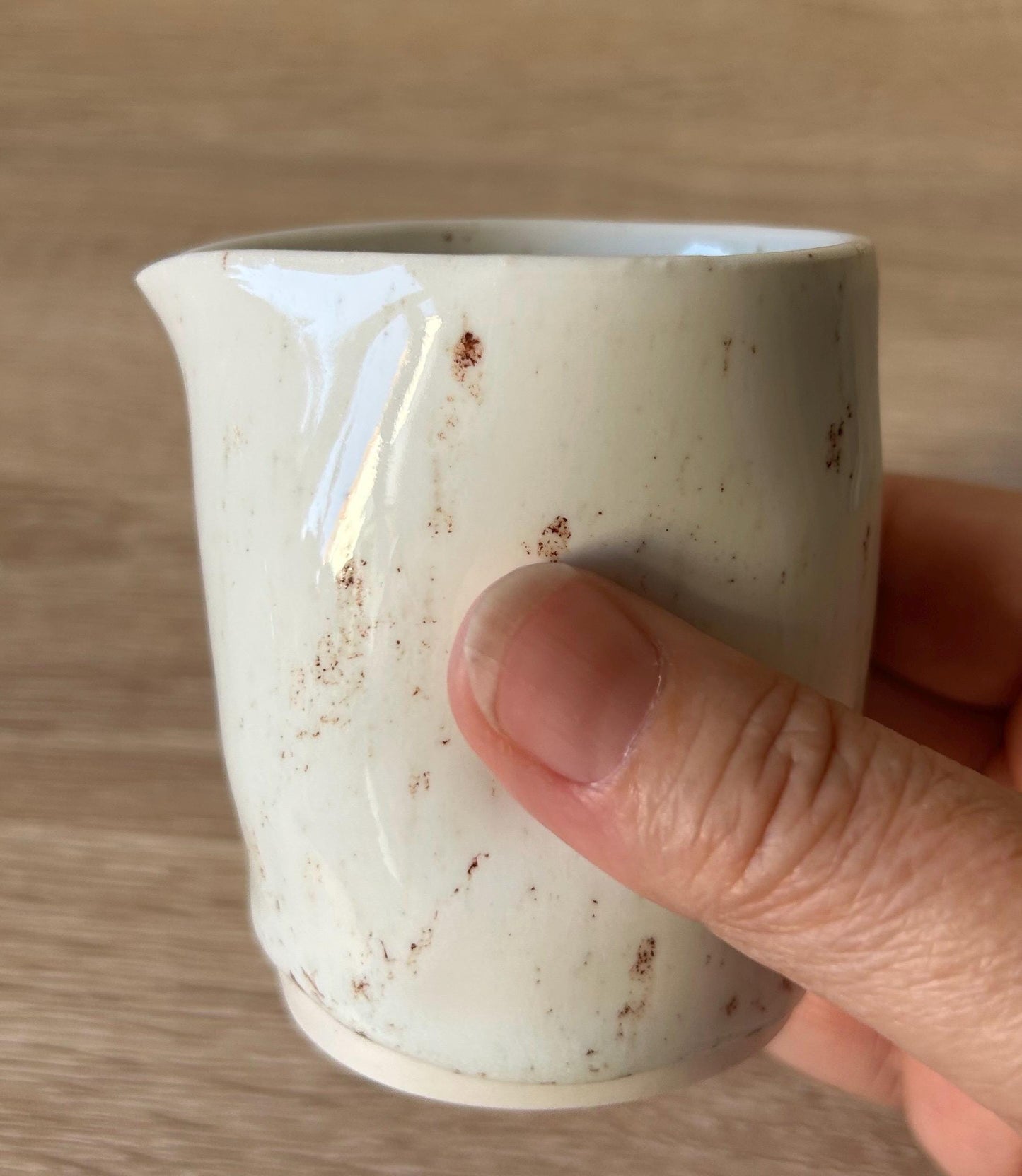 Hand thrown tiny jug