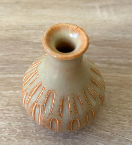 Hand thrown bud vase