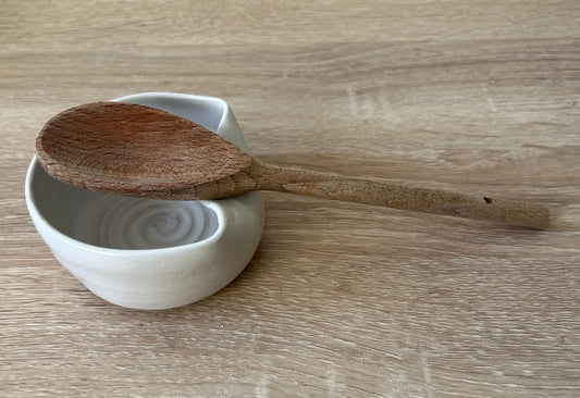 Hand thrown spoon rest